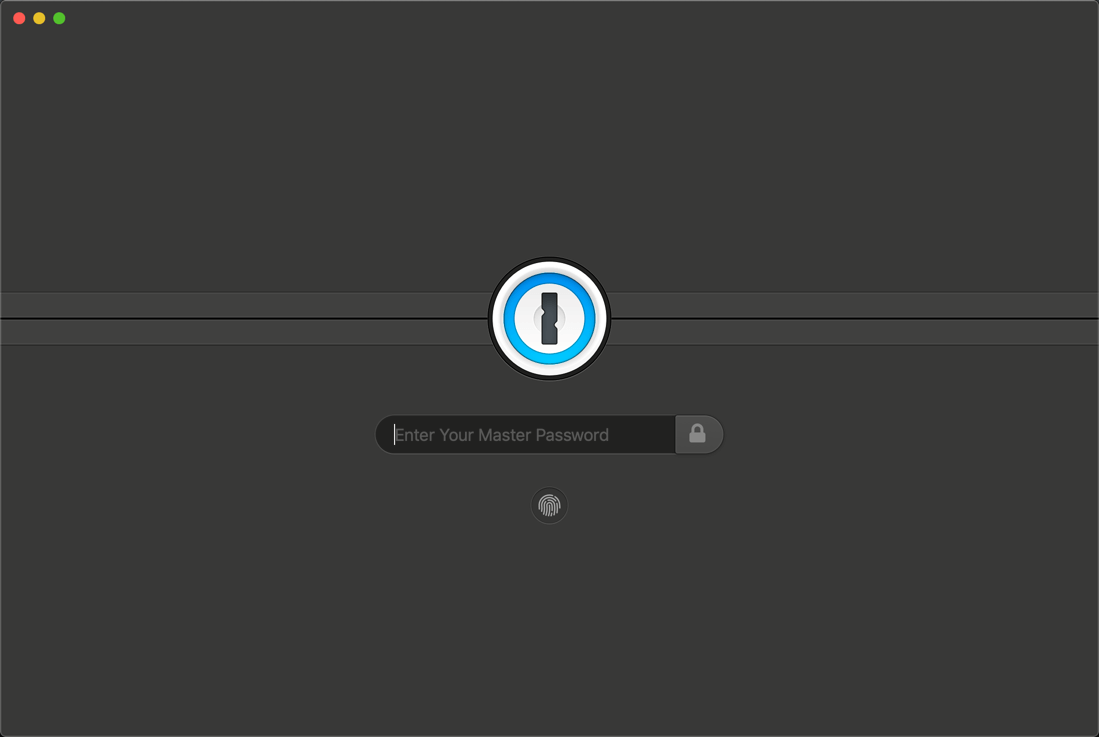 1Password Lock Screen