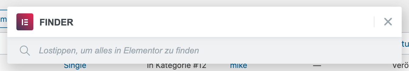 elementor-finder Divi vs. Elementor Pro: der Elementor Pro Finder