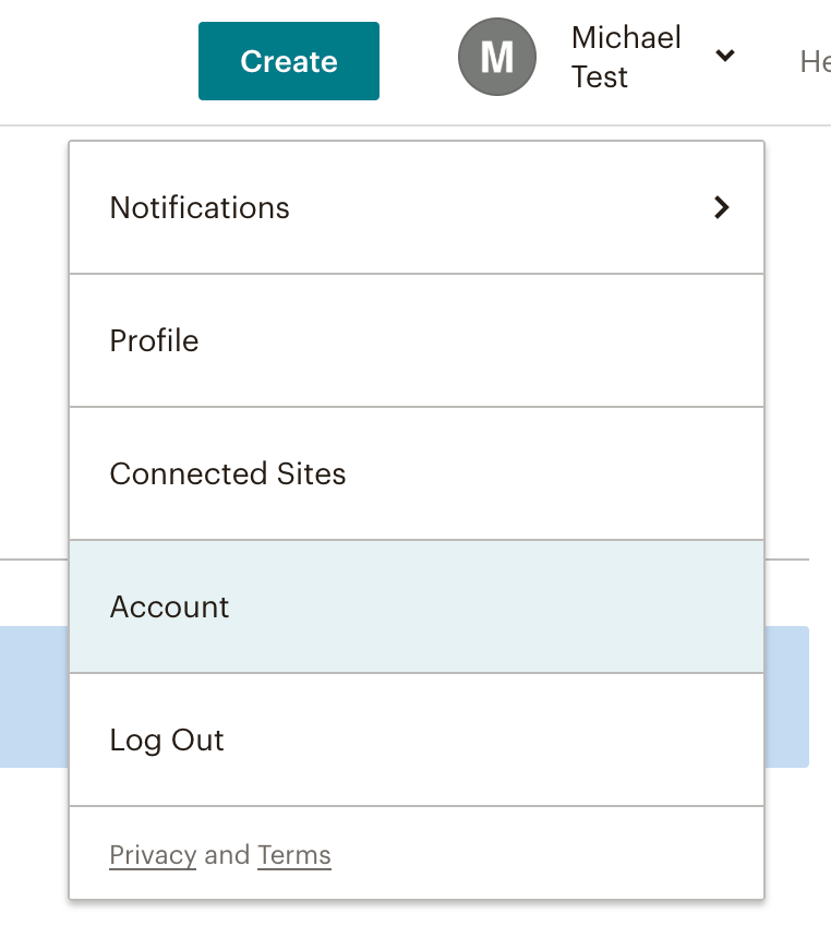 MailChimp & Divi: Account
