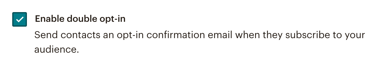 MailChimp Setup: Double Opt-In aktiveren