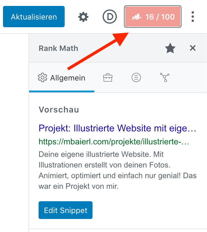 Rank Math SEO Plugin: Rank Math und Gutenberg