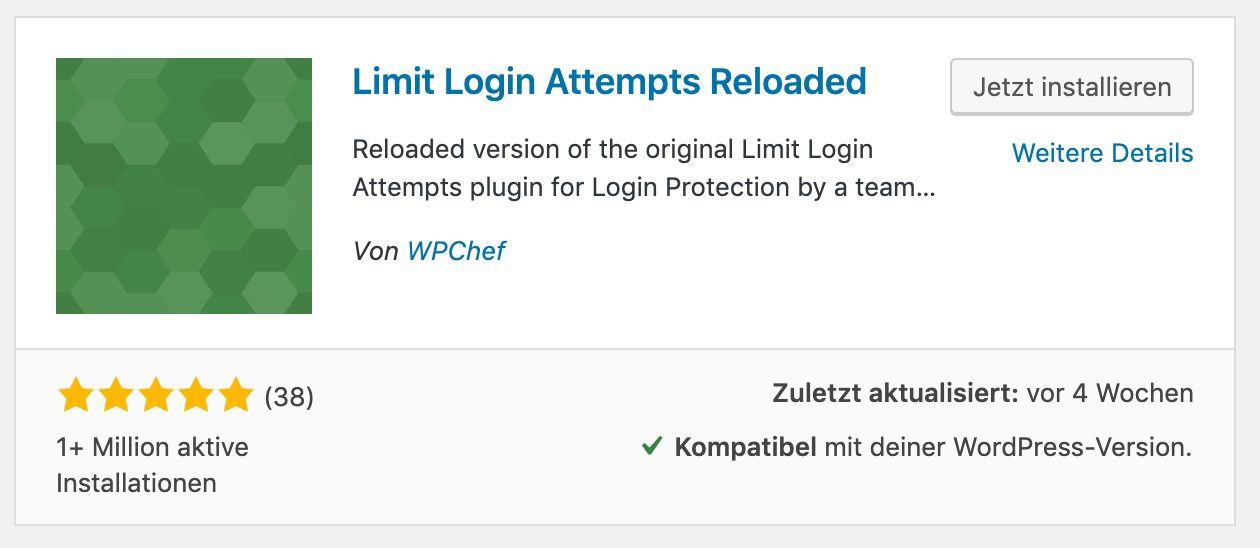 Das WordPress Plugin Limit Login Attempts Reloaded
