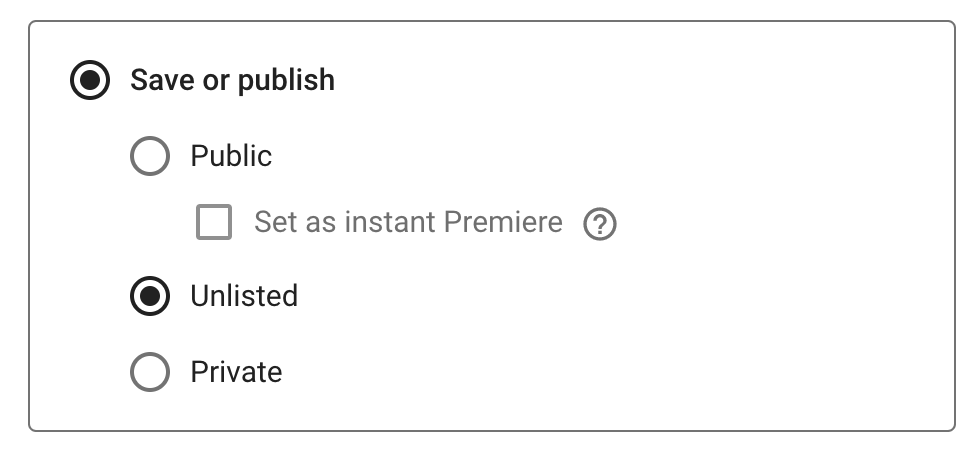WordPress Mitgliederbereich: YouTube Video Einstellngen - Unlisted