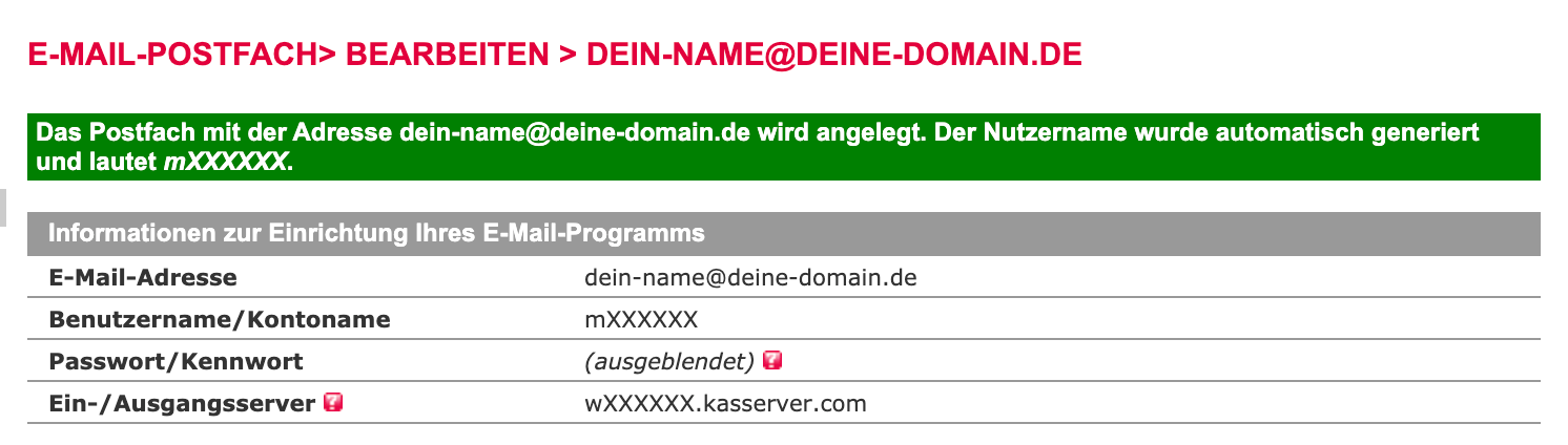 Business-E-Mail-Adresse anlegen: E-Mail-Adresse angelegt bei All-Inkl.com