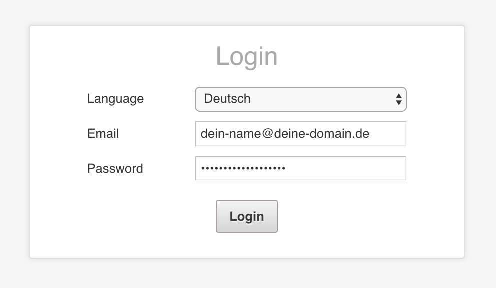 Business-E-Mail-Adresse anlegen: Beim Webmail einloggen