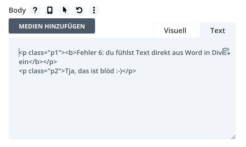 Divi Anfänger Fehler: Divi Styles von Microsoft Word