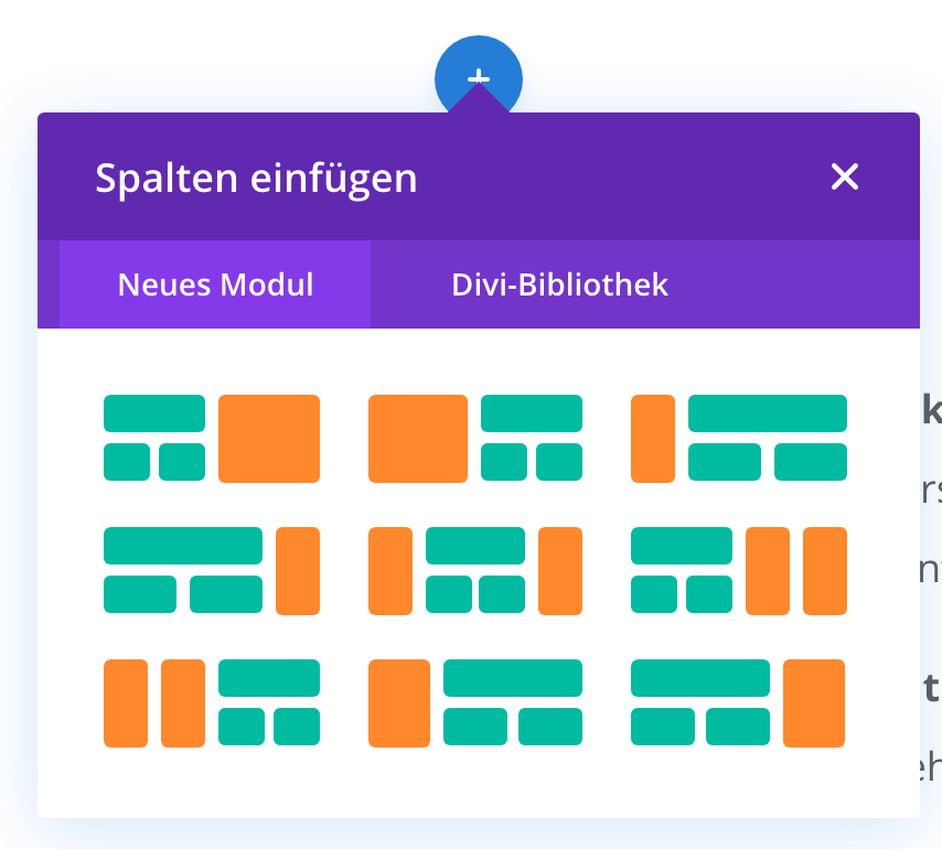 Divi vs. Elementor Pro: Divi columns