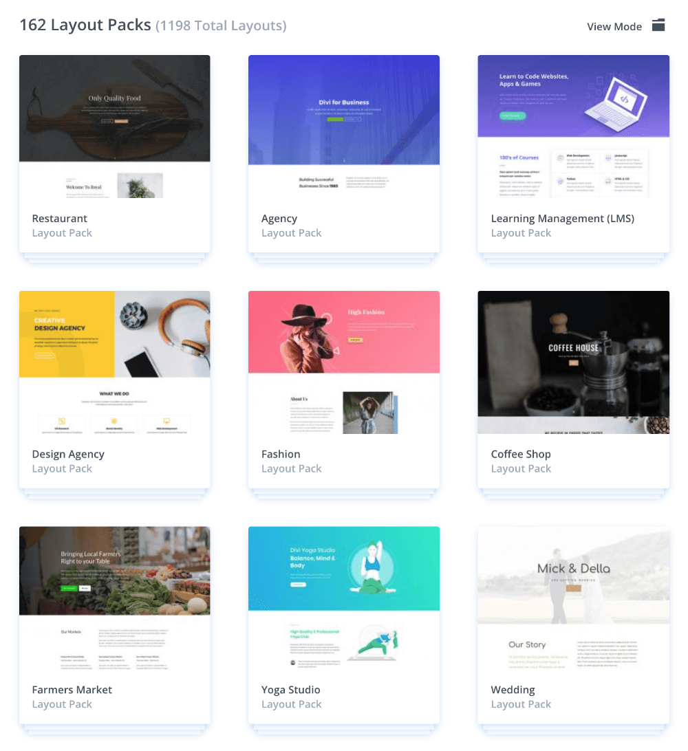 divi website layouts Divi vs. Elementor Pro: Layout packs and templates from Divi