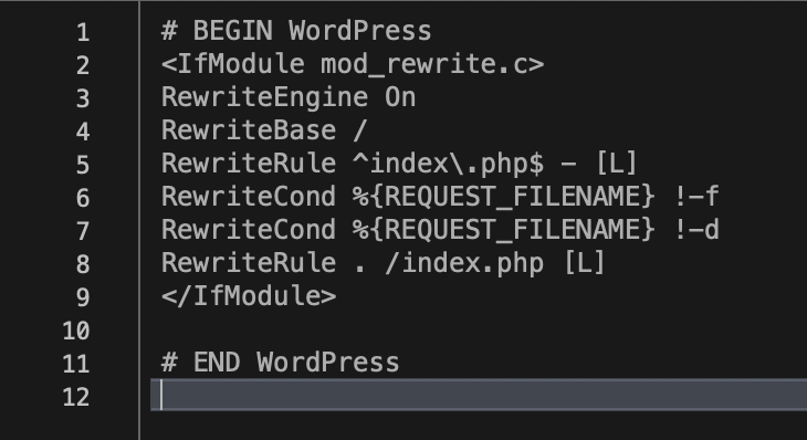 .htaccess von WordPress