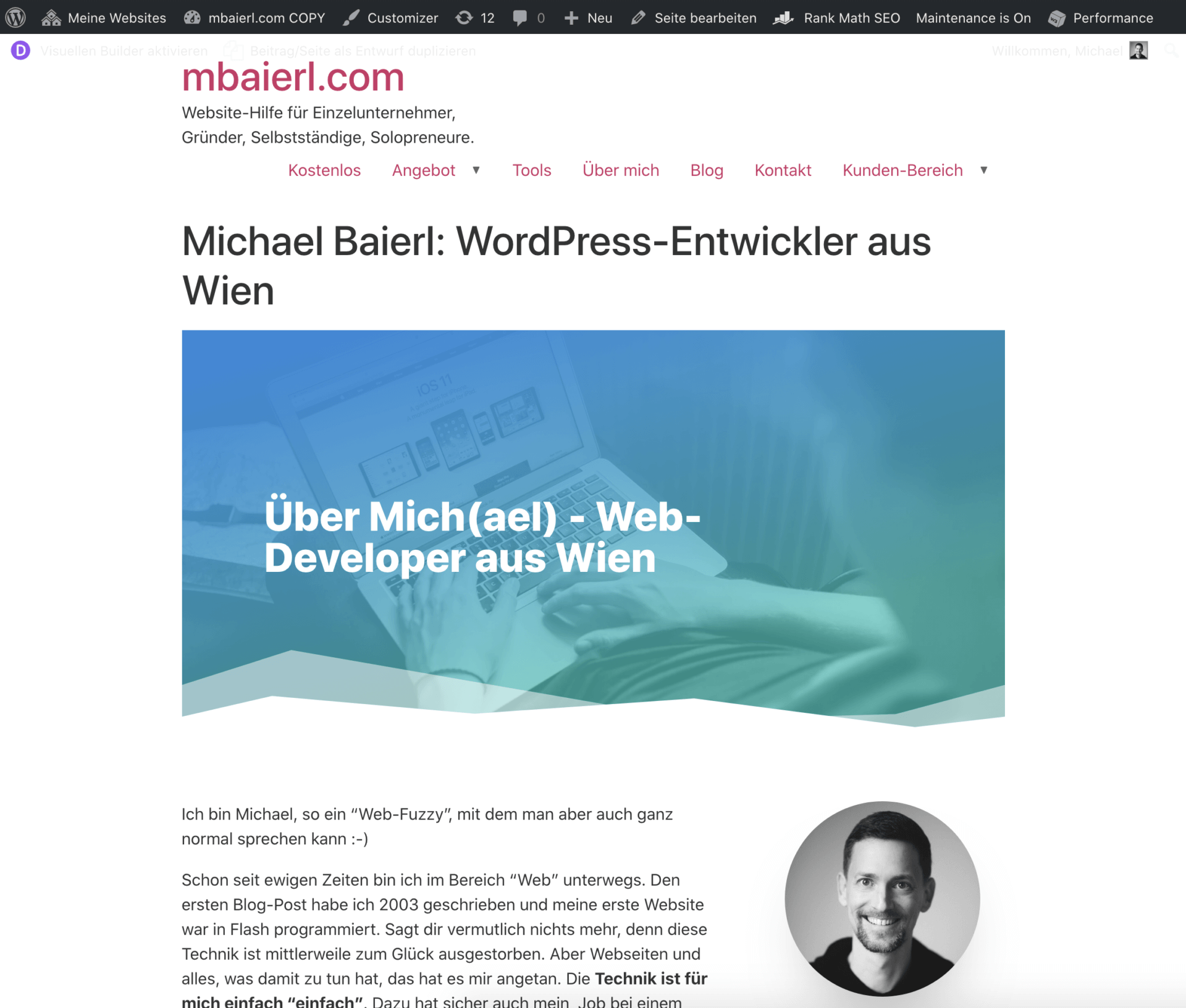 Kaputte Website mit dem Divi Builder