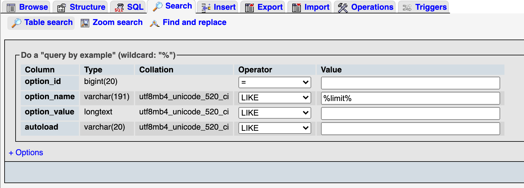 Limit Login Attempts: Datenbankeinträge suchen
