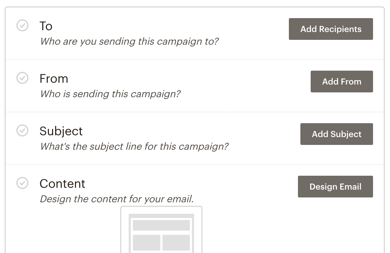 MailChimp Newsletter: Kampagnen-Übersicht