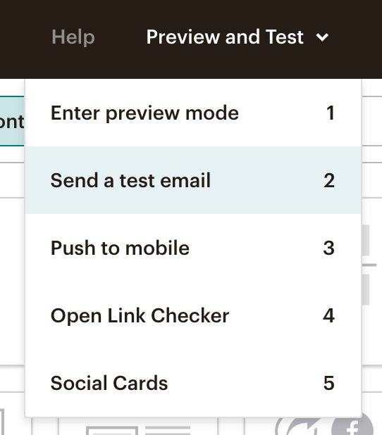 MailChimp Newsletter: Senden einer Test-Email