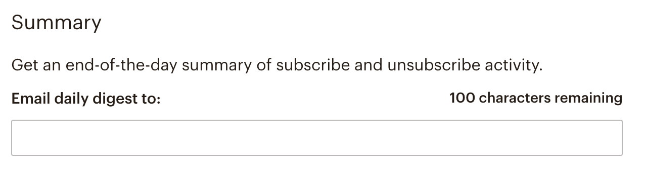MailChimp Setup: Tägliche E-Mail-Zusammenfassung