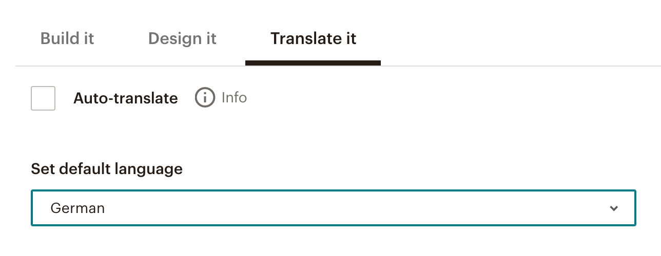 MailChimp Setup: Übersetzung und Einstellung auf Deutsch