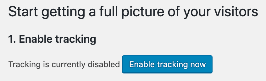 Matomo WordPress Plugin: Tracking aktivieren