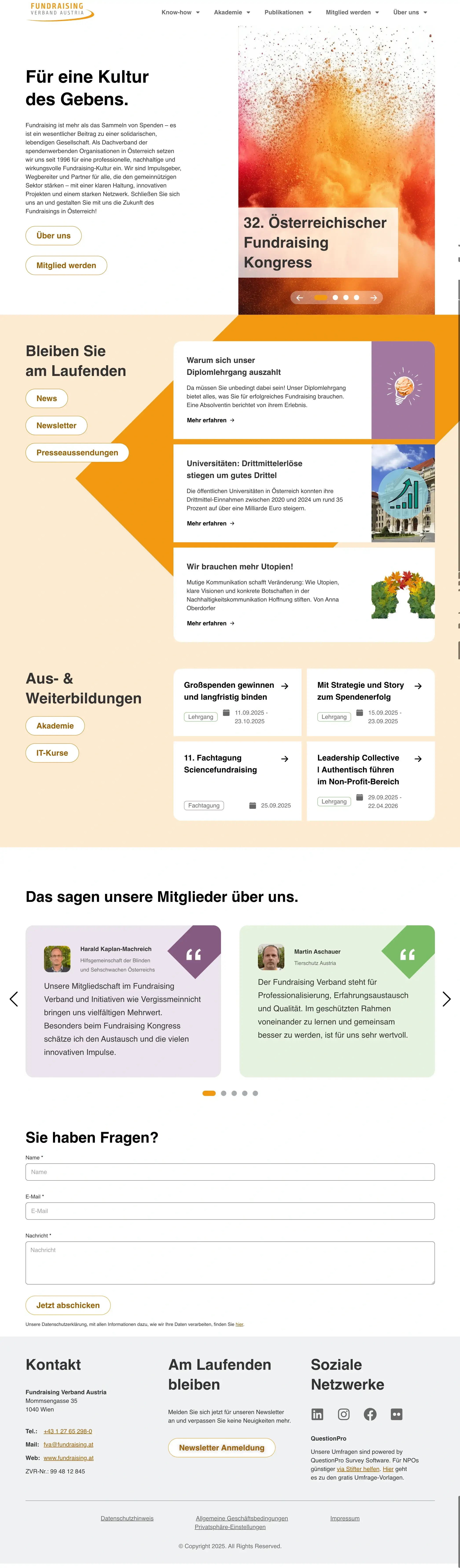 Fundraising Verband: barrierearme Website mit Elementor