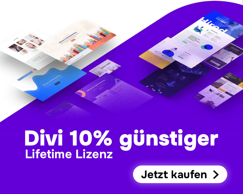 Divi 10% günstiger - Lifetime Lizenz verfügbar