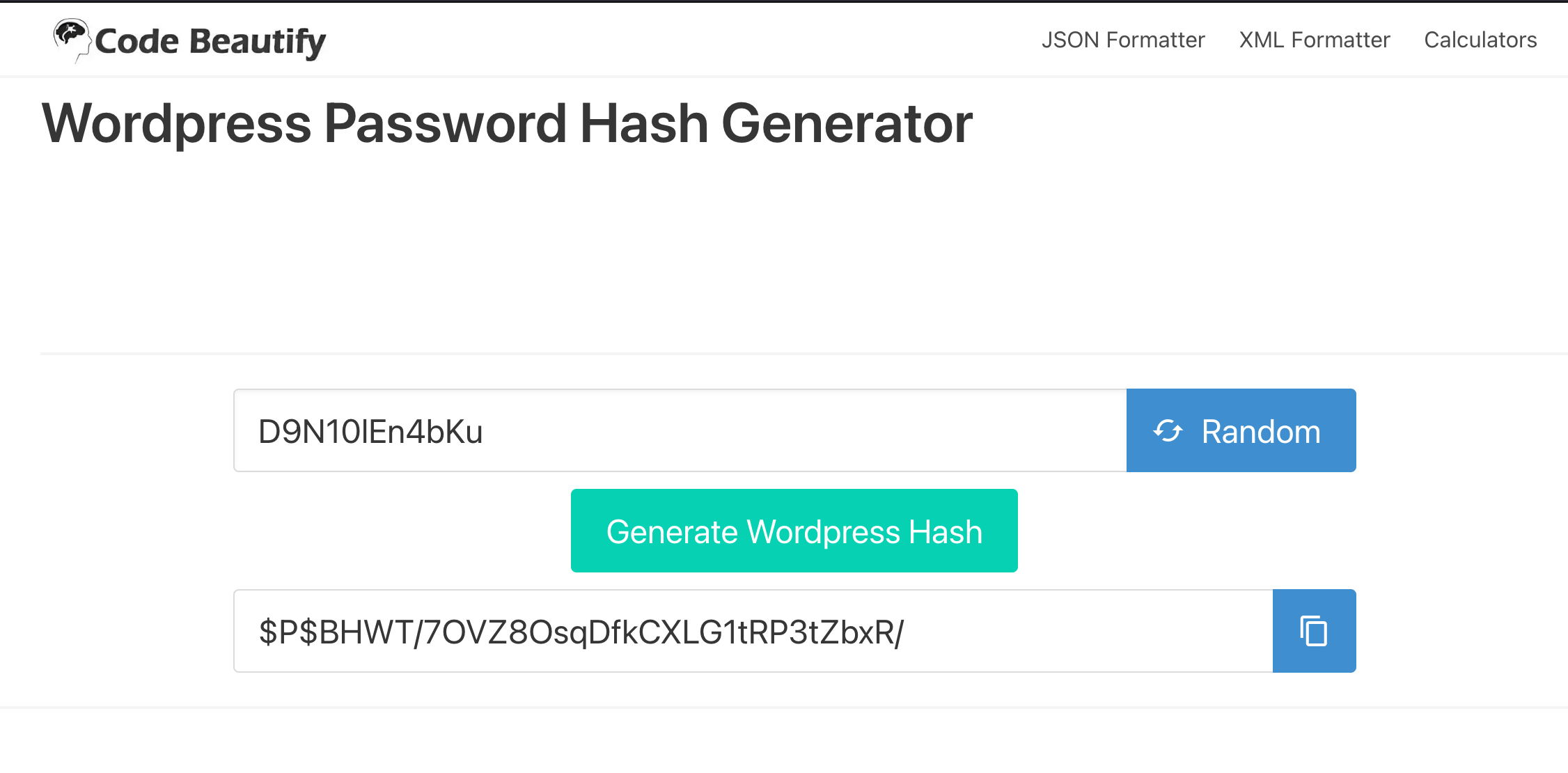 Kennwort-Hash für WordPress erstellen