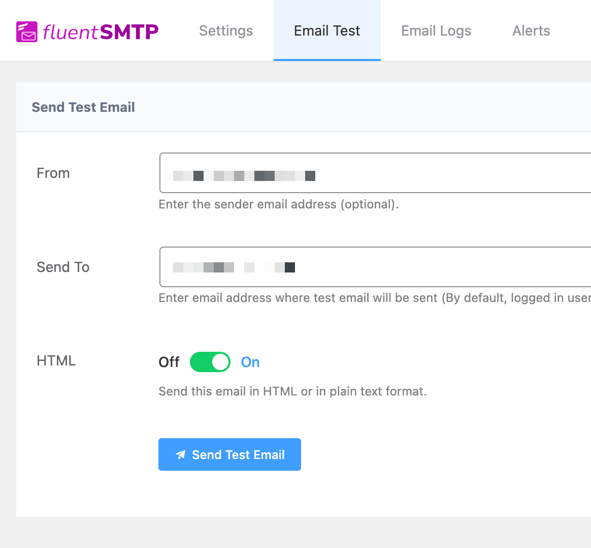 Send yourself a test message