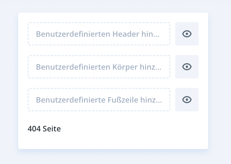 Divi Vorlage für eine 404 Seite