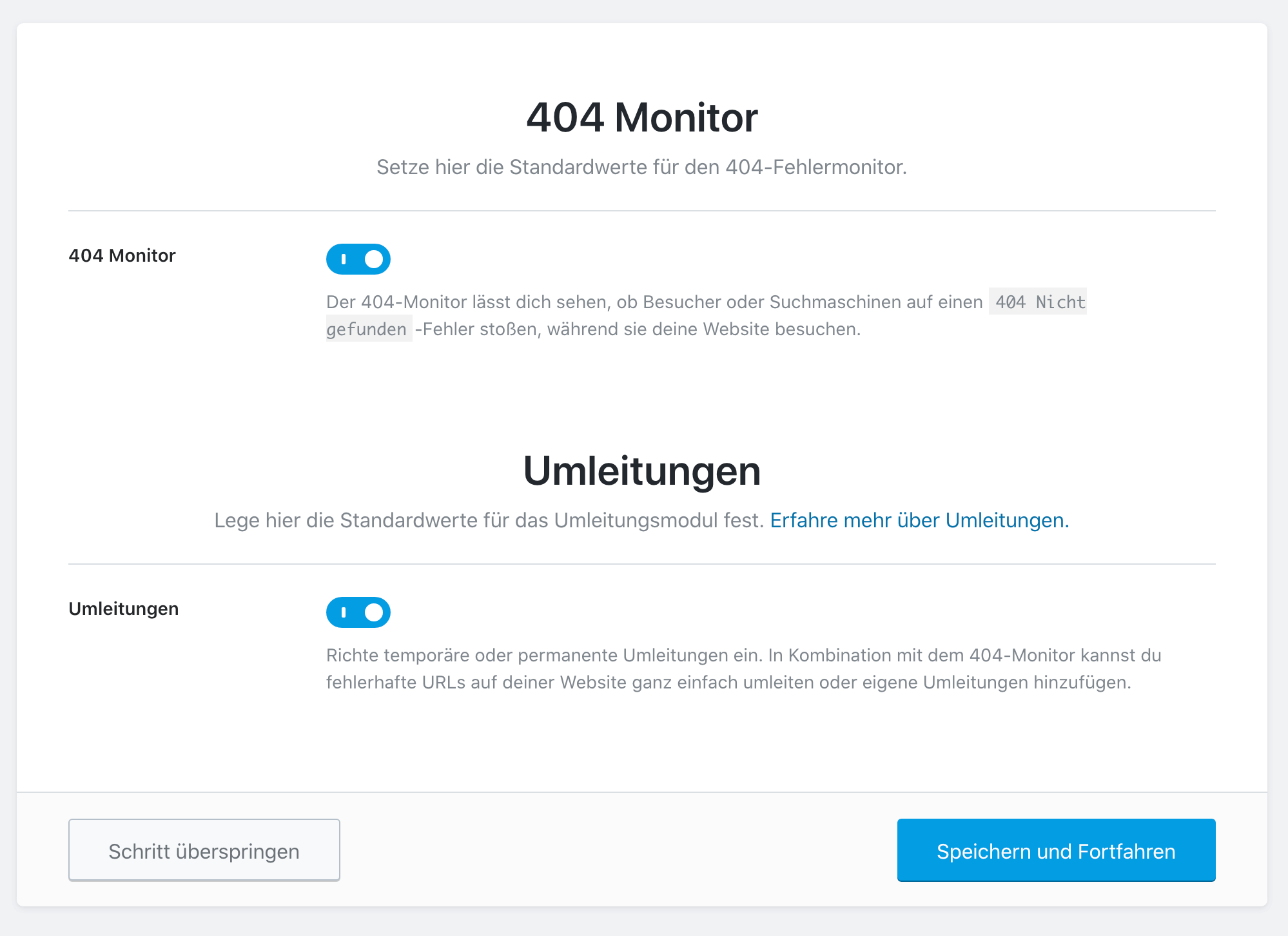 Rank Math SEO Plugin: 404 Monitor aktivieren
