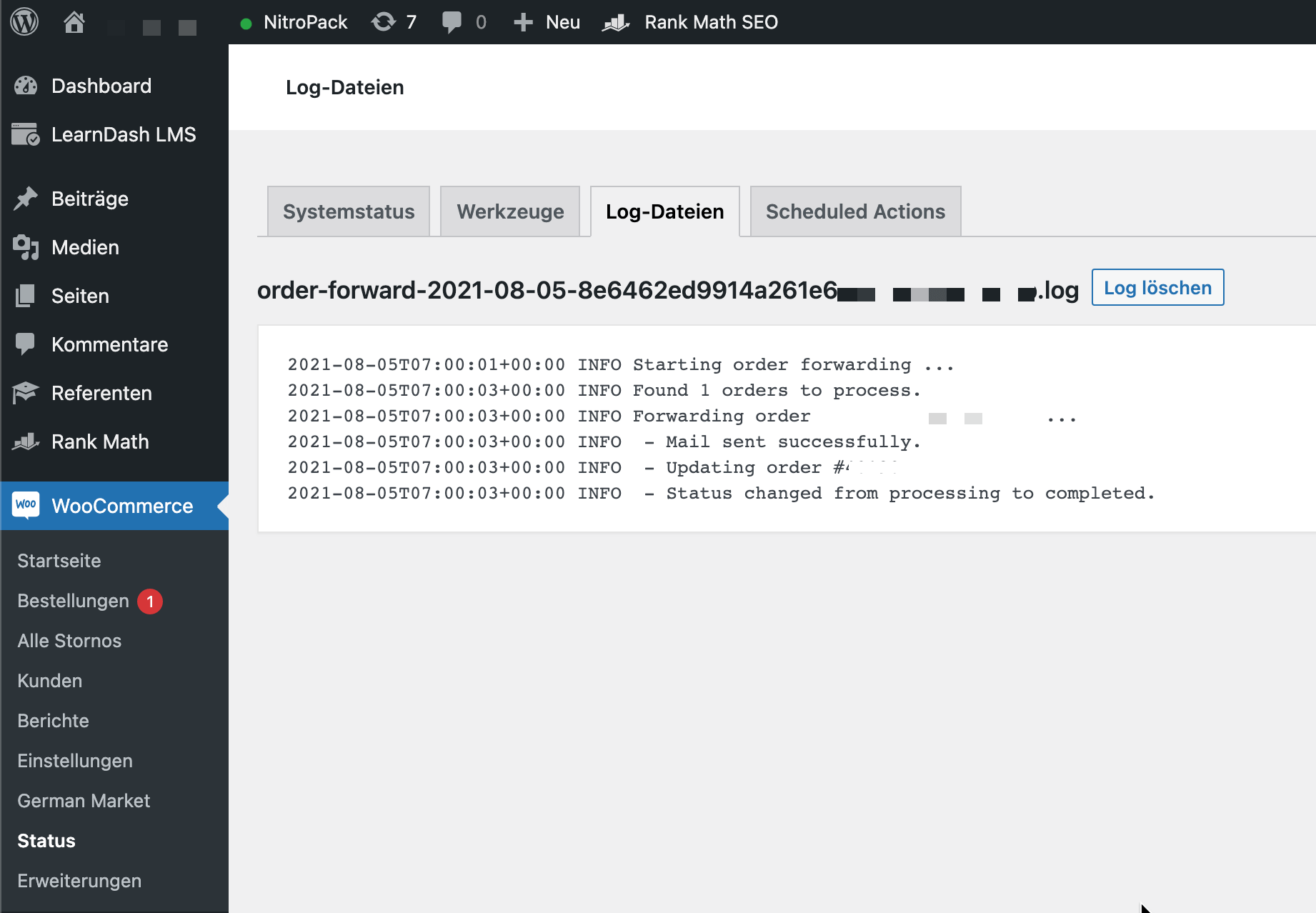 WooCommerce logs - can be useful