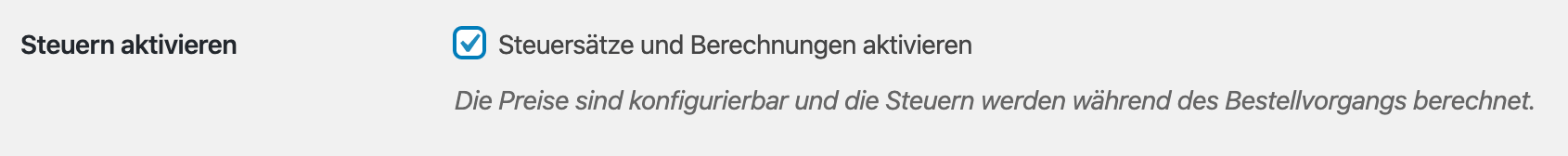 WordPress Online Shop: WooCommerce Steuern aktivieren