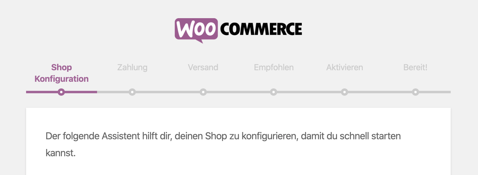 WordPress Online Shop: WooCommerce Setup Wizard