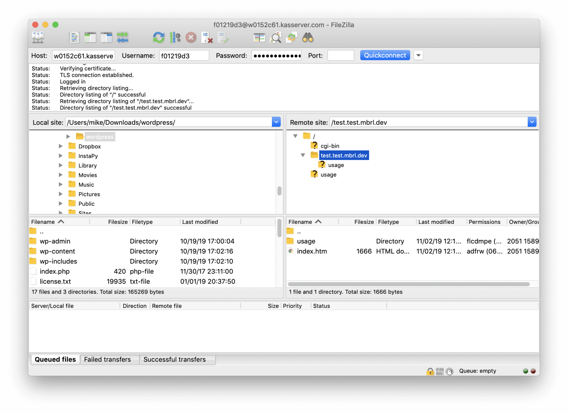 WordPress selbst installieren: Filezilla und Dateien am Webserver