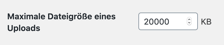 WordPress Multisite Netzwerk: Maximale Dateigröße eines Uploads