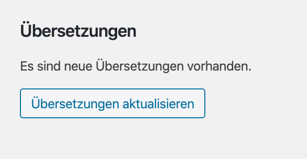 WooCommerce in falscher Sprache: WordPress Übersetzungen aktualisieren