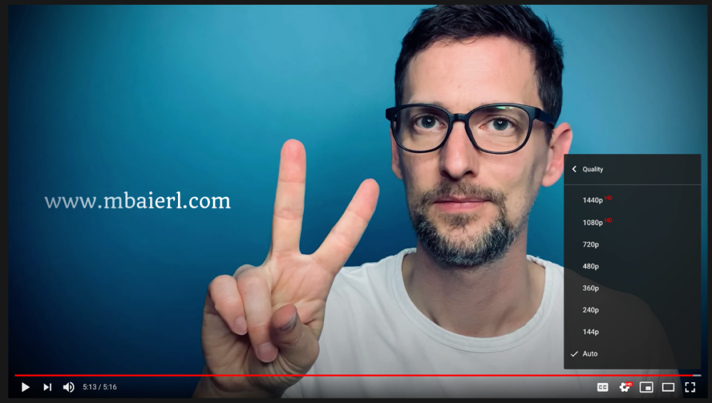 Video-Hosting in WordPress: Datenrate und Auflösung des Videos